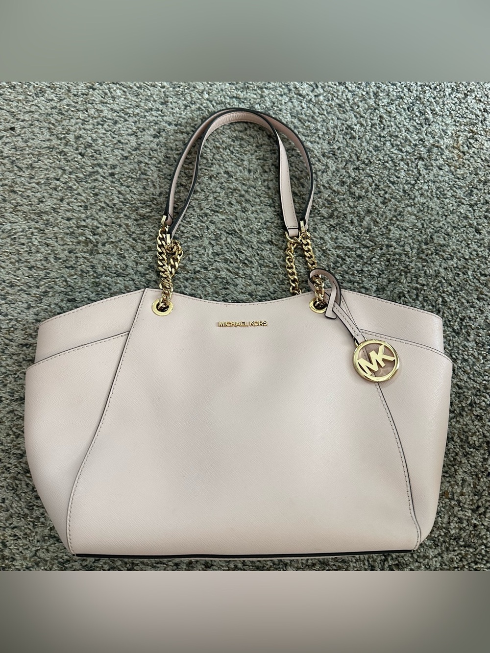 Michael Kors Chain-Handle Shoulder Tote - Light Pink